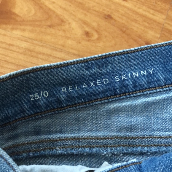 LOFT DENIM JEANS SZ 25/0 light wash mid rise relaxed stretchy skinny jea… - Picture 3 of 12